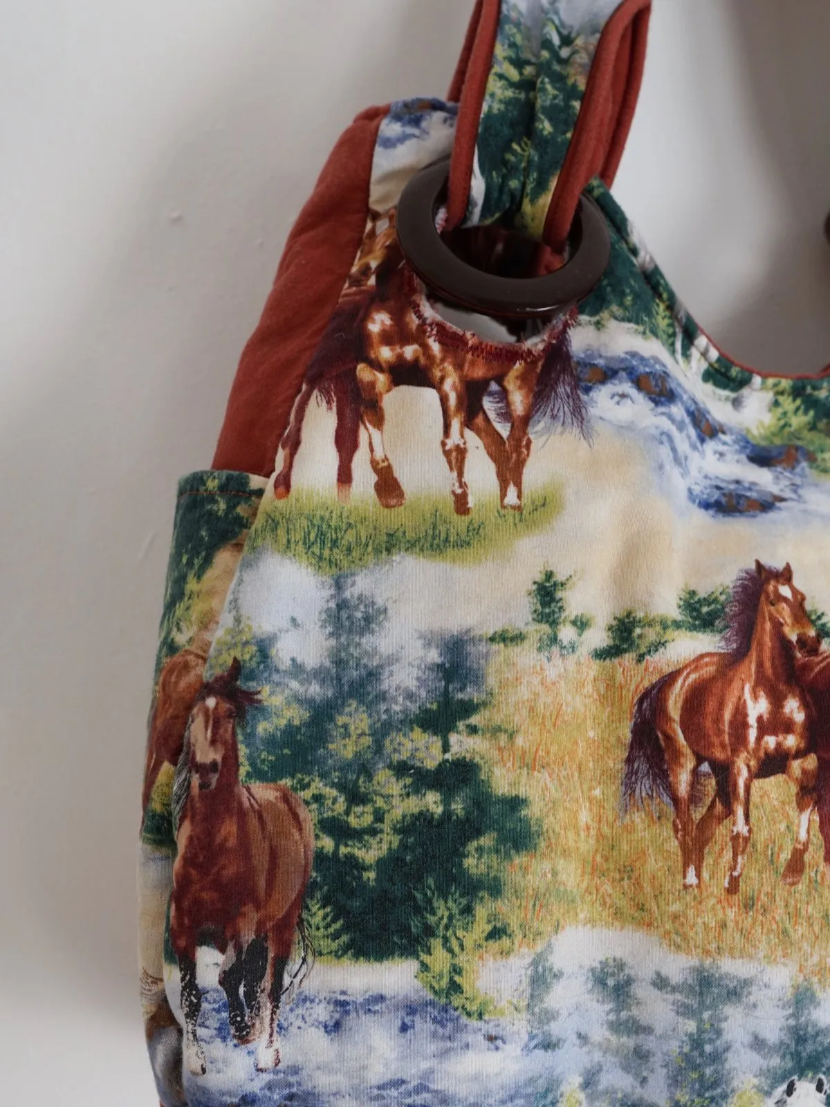 Handmade Horse Motif Tote Bag