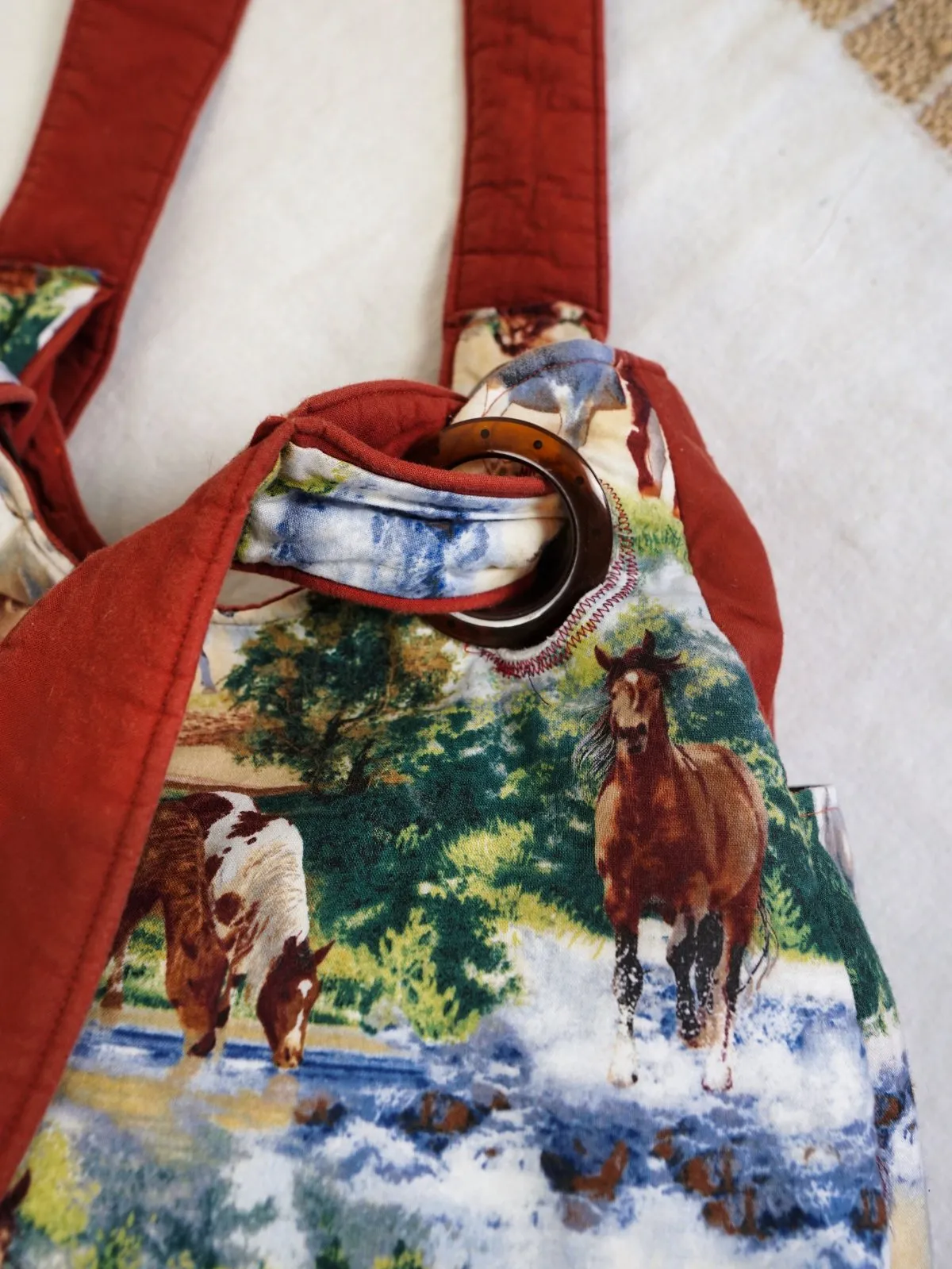 Handmade Horse Motif Tote Bag