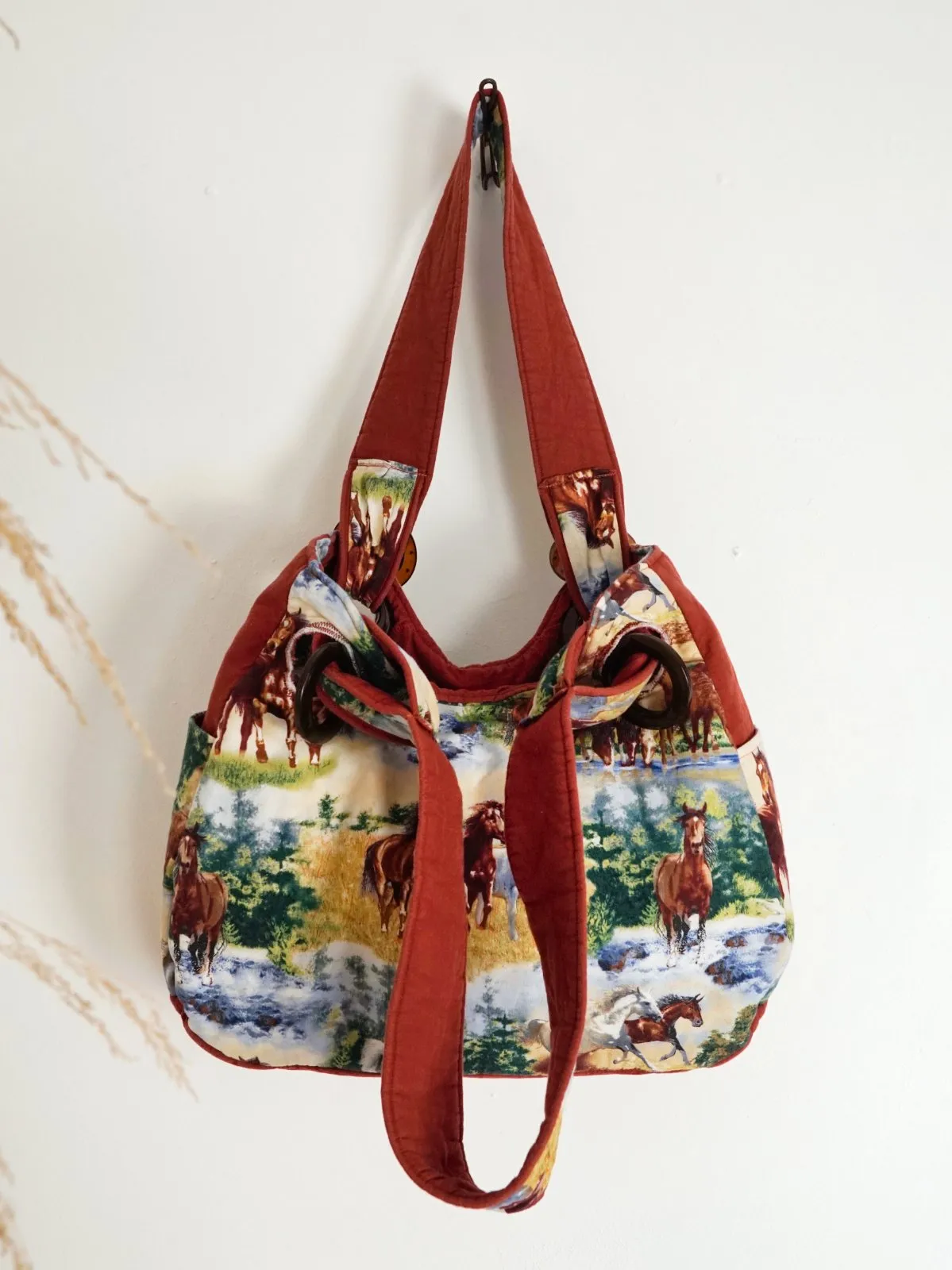 Handmade Horse Motif Tote Bag