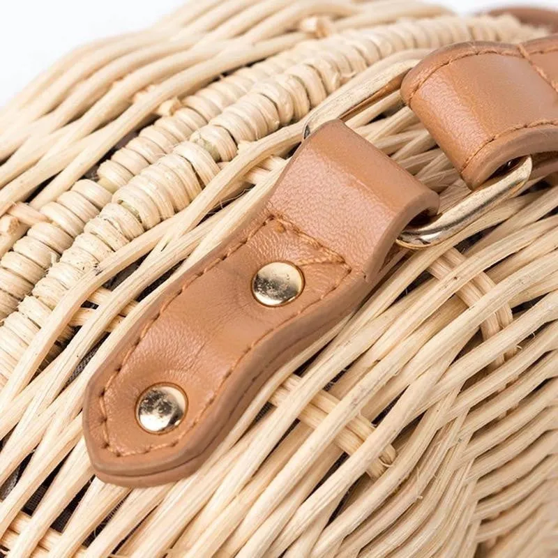 Handwoven Rattan Bamboo side bag