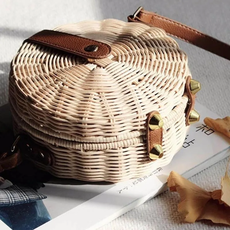 Handwoven Rattan Bamboo side bag