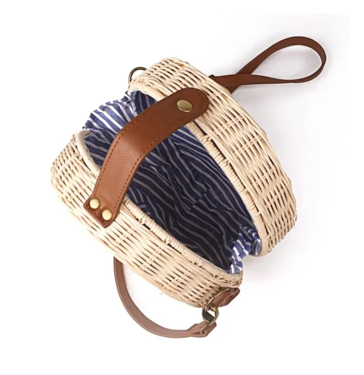 Handwoven Rattan Bamboo side bag