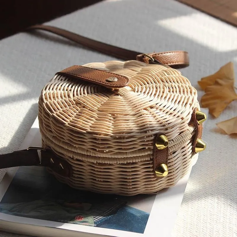 Handwoven Rattan Bamboo side bag