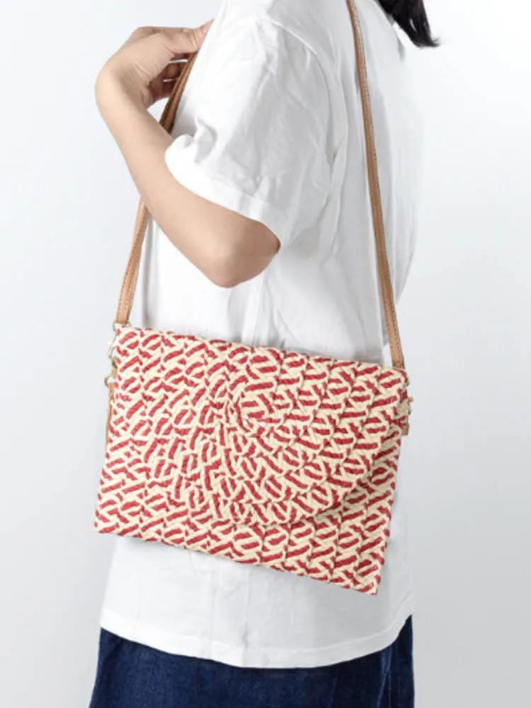 Handwoven Straw Bag: Clutch & Crossbody