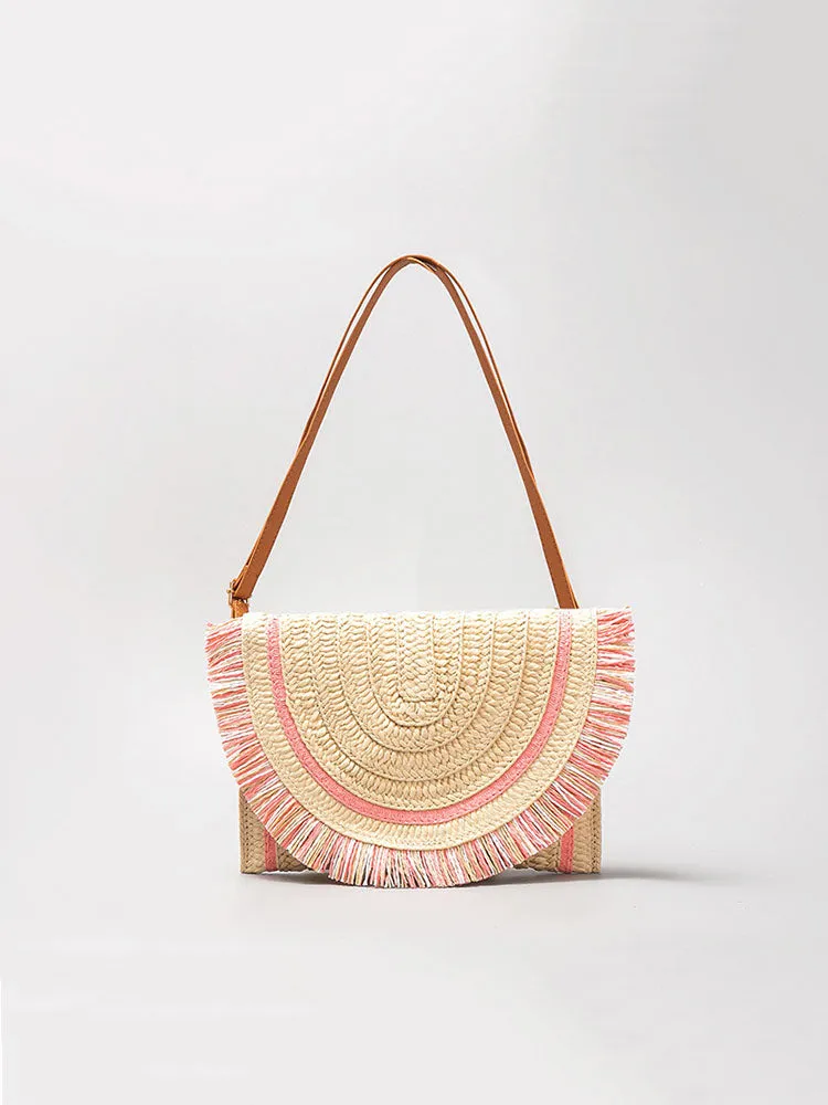 Handwoven Straw Bag: Clutch & Crossbody