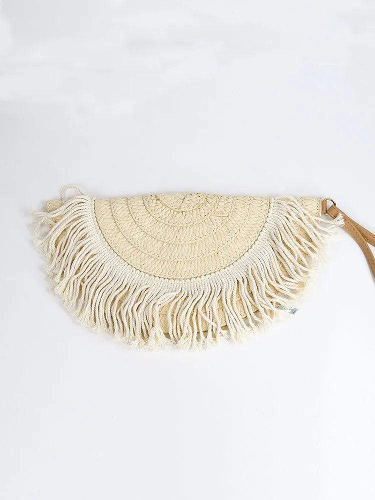 Handwoven Straw Bag: Clutch & Crossbody