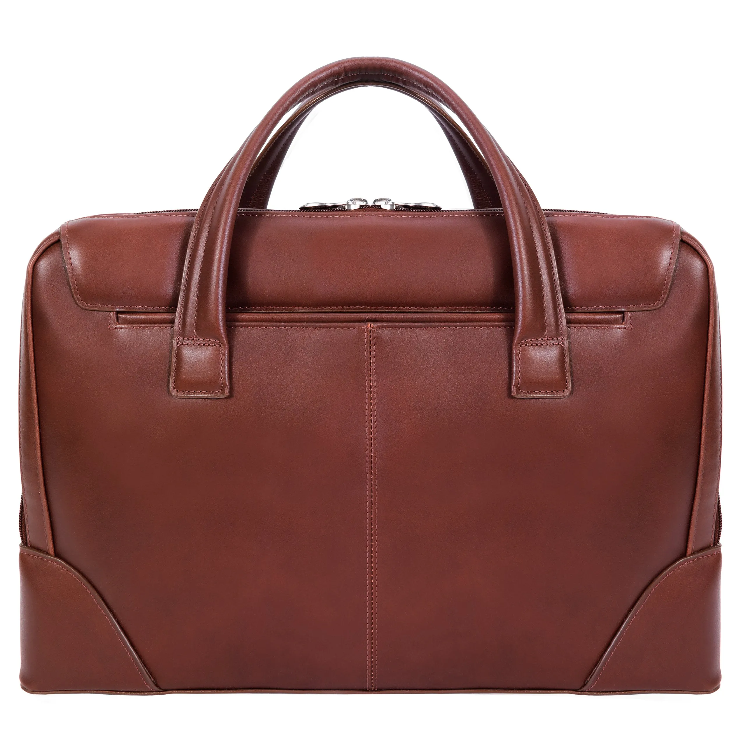 HARPSWELL | 17” Leather Dual-Compartment Laptop Briefcase