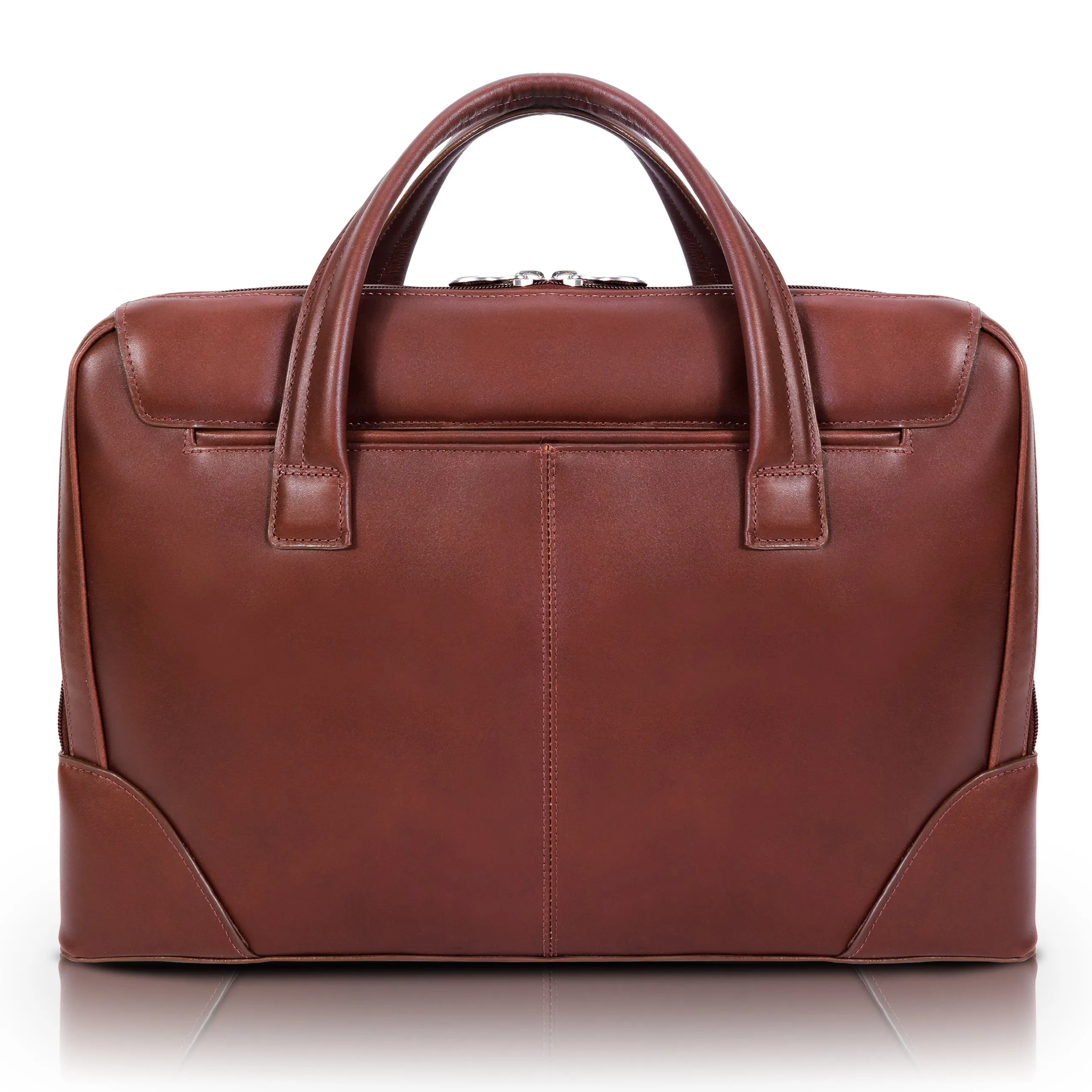 HARPSWELL | 17” Leather Dual-Compartment Laptop Briefcase