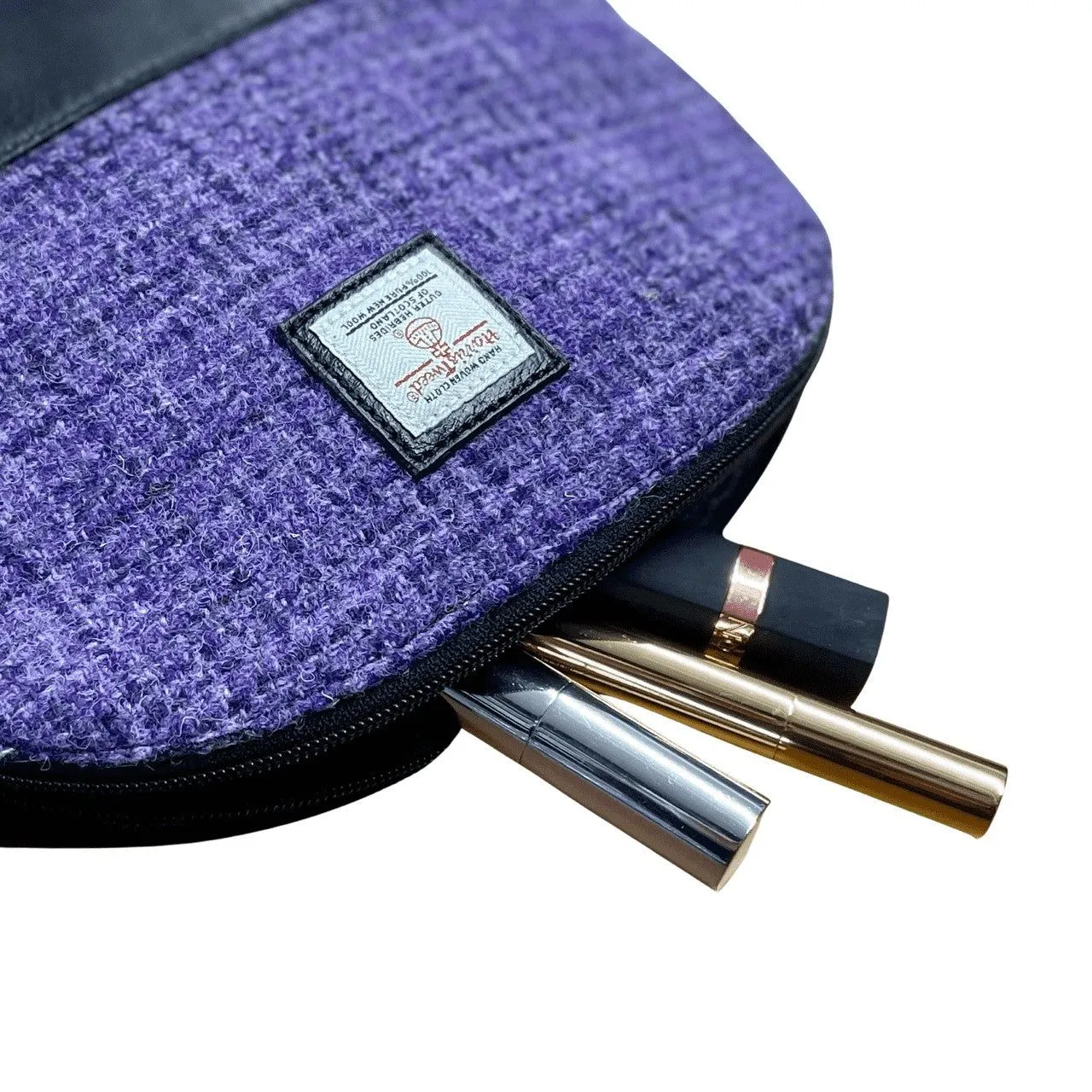 Harris Tweed Cosmetic Bag - Lavender Purple Melange