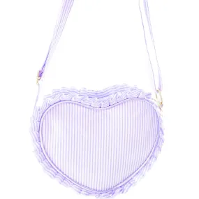 Heart Purse- Seersucker Lavender