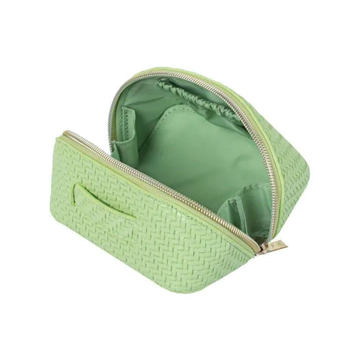 Herringbone Beauty Bag Small | Pistachio