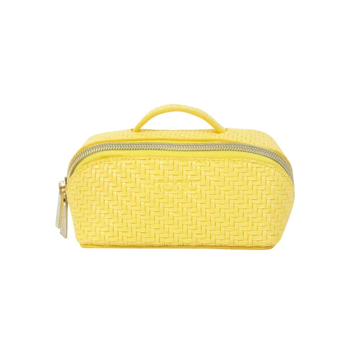 Herringbone Cosmetic Bag Collection | Lemon