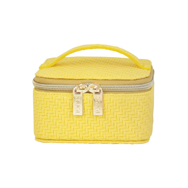 Herringbone Cosmetic Bag Collection | Lemon