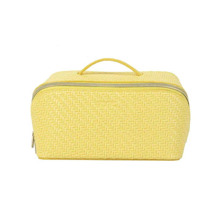 Herringbone Cosmetic Bag Collection | Lemon