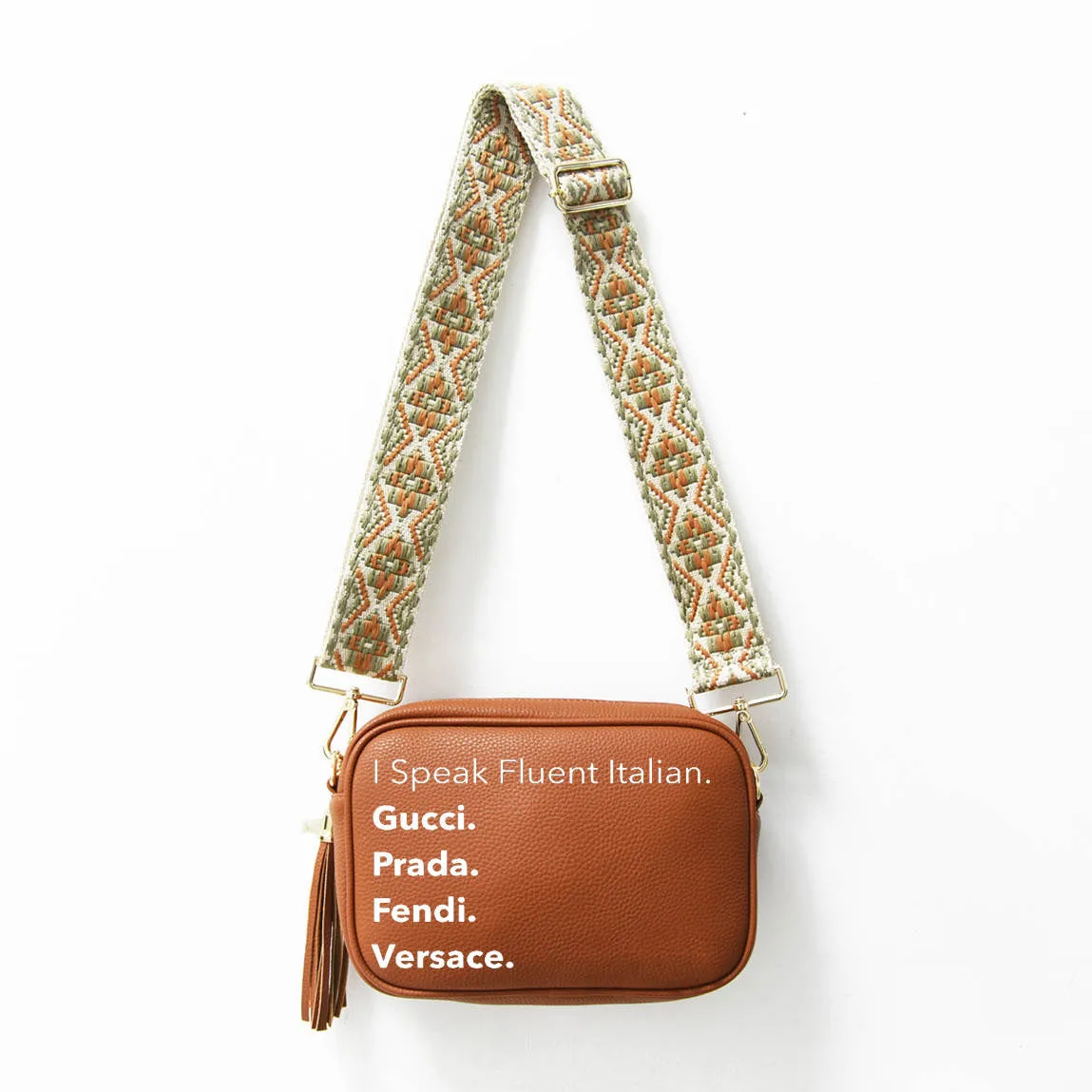 I Speak Italian Vegan Leather Crossbody Bag - Assorted Colors