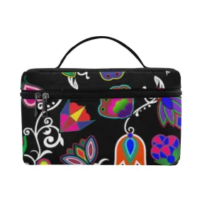 Indigenous Paisley Black Cosmetic Bag/Large