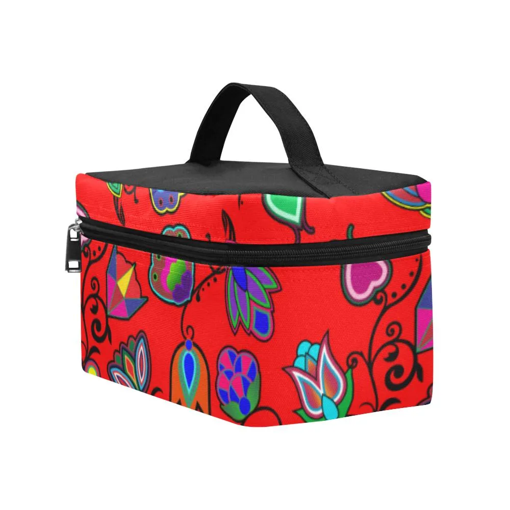 Indigenous Paisley Dahlia Cosmetic Bag/Large