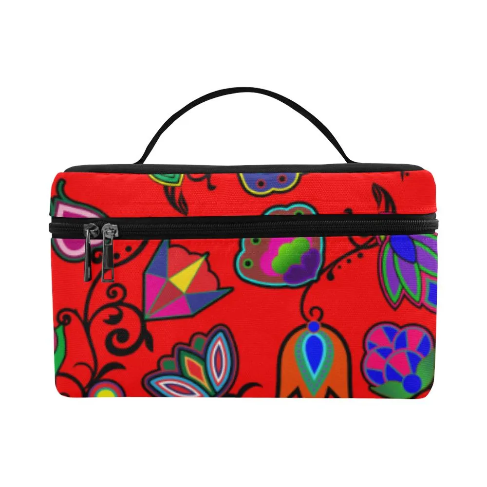 Indigenous Paisley Dahlia Cosmetic Bag/Large