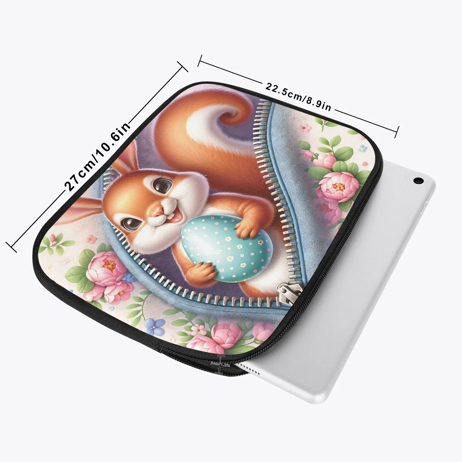 iPad Sleeve - Easter - Squirrel with Bunny Ears