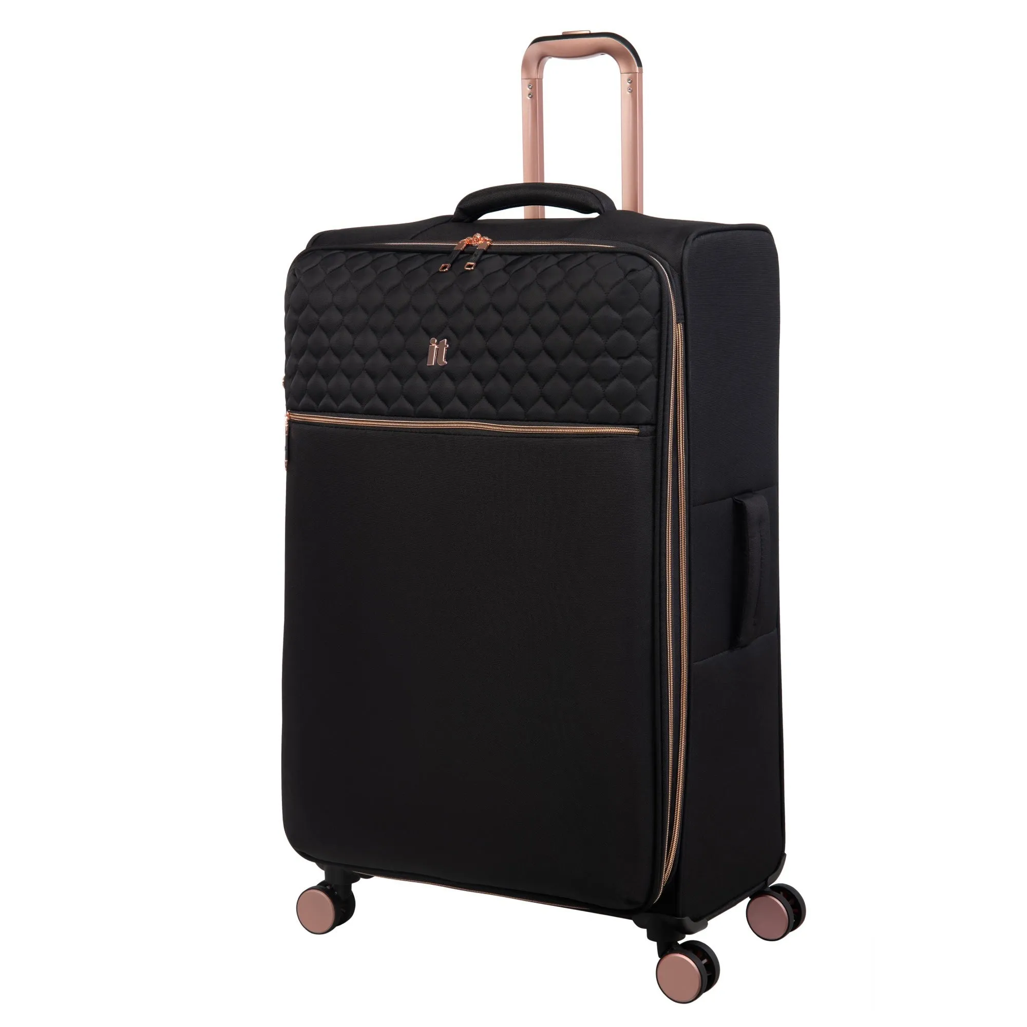 It Luggage Suitcase Lux-lite Divinity Eva -  Black & Rose Gold 8 Wheel Suitcase