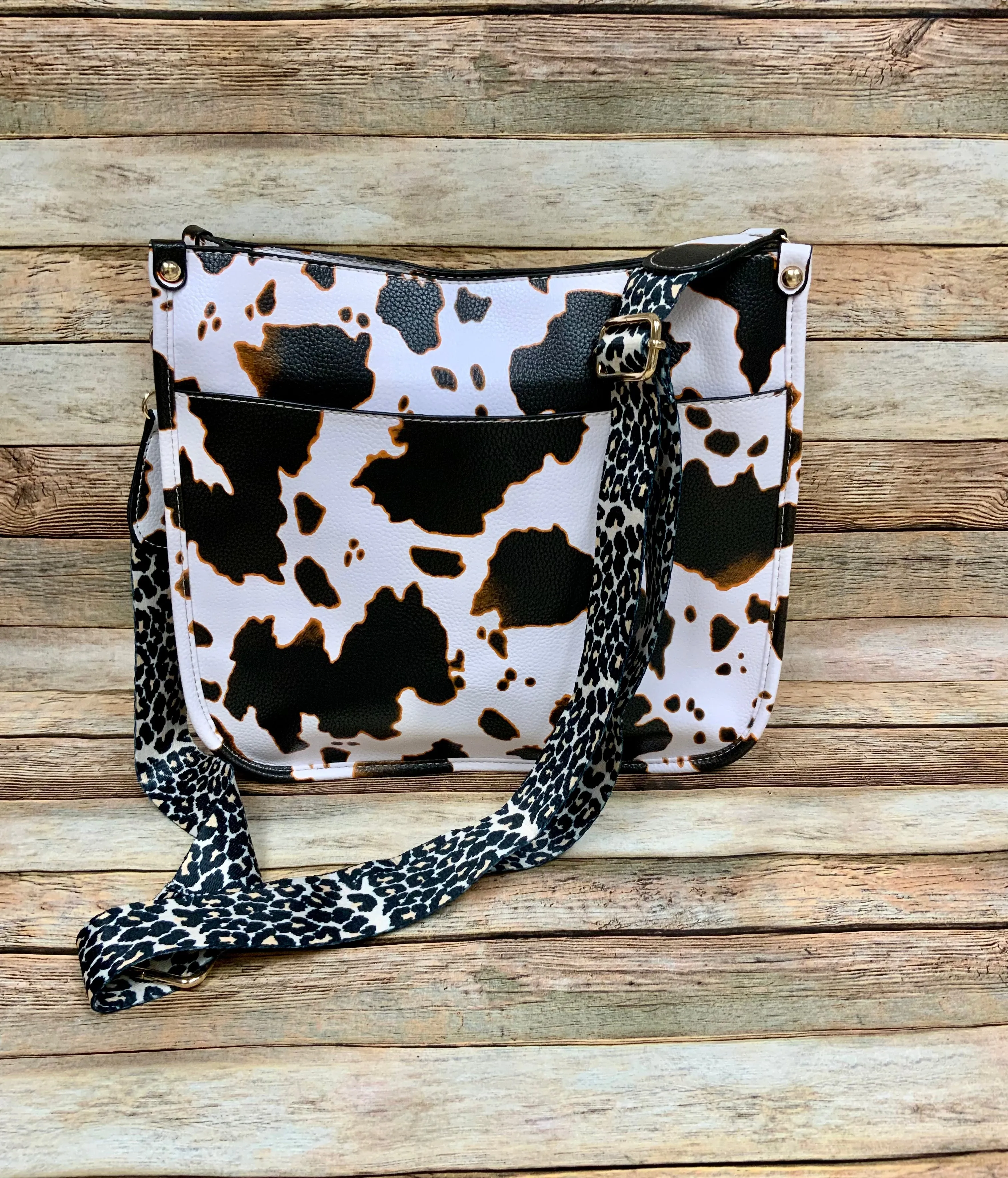 Ivy Leopard Strap Crossbody Bag