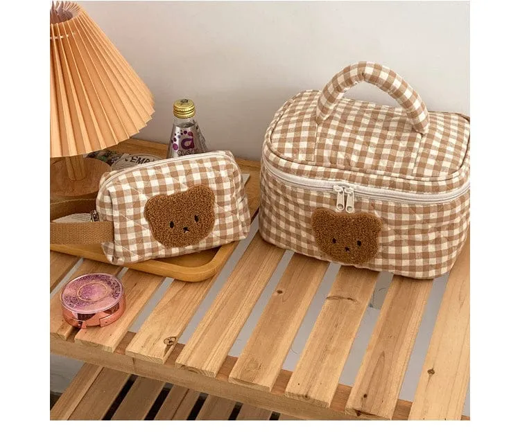 Kawaii Bear Cosmetic Bag Pouch - Kawaii Bag