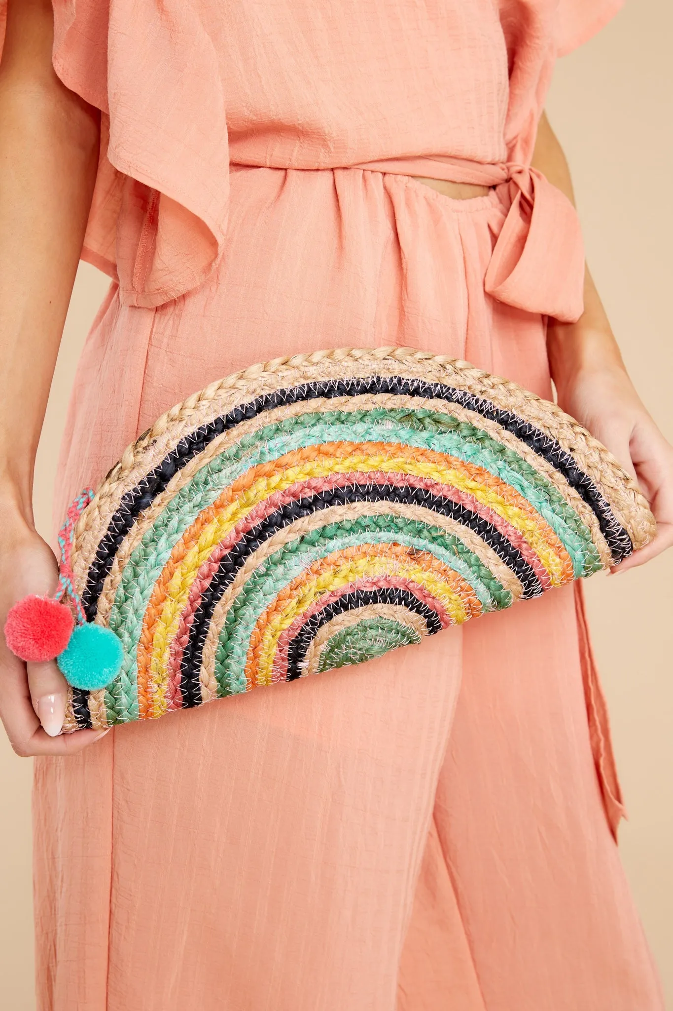 Keep On Smiling Natural Multi Clutch