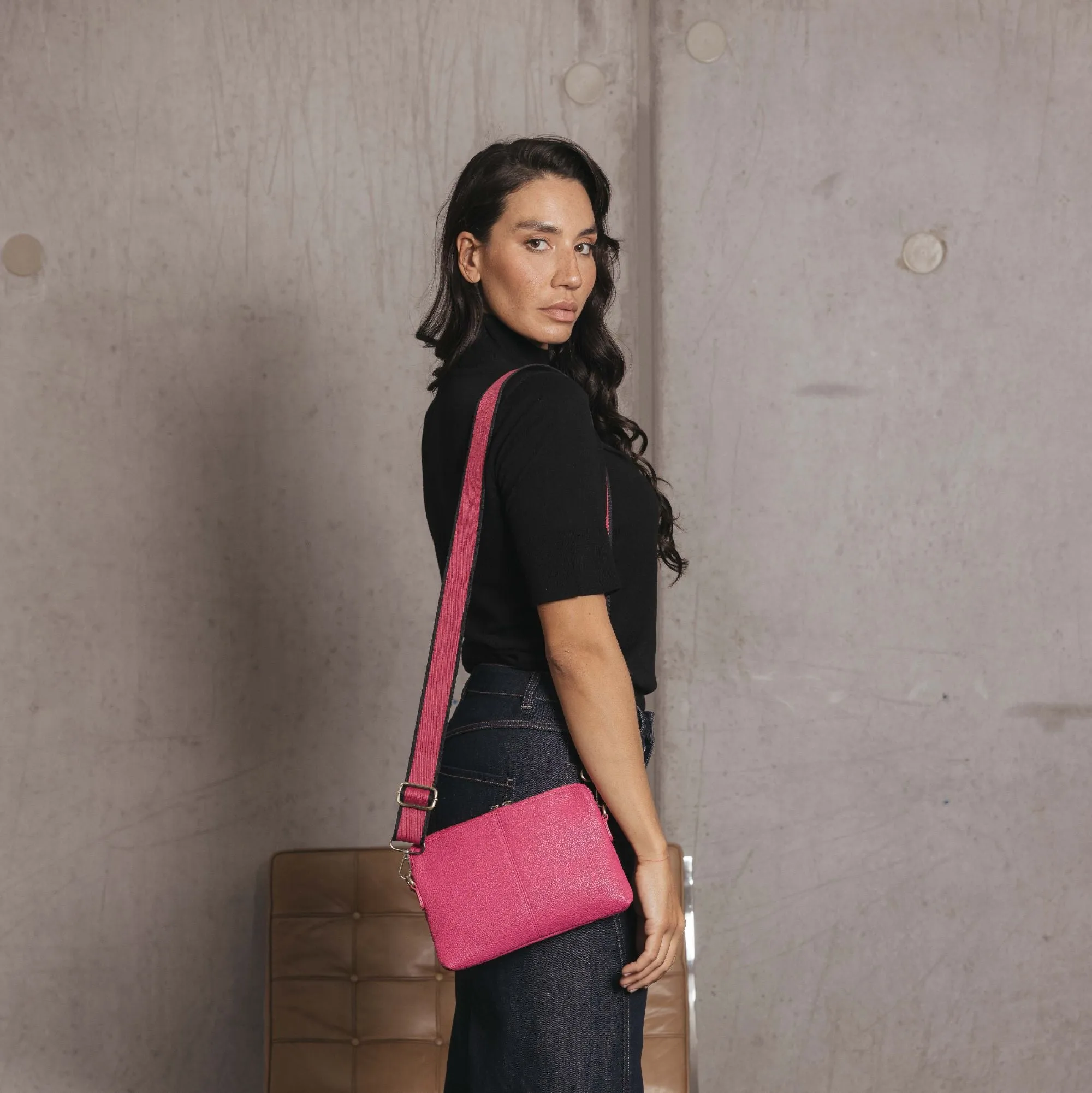 Kiara Fuchsia Crossbody/Clutch