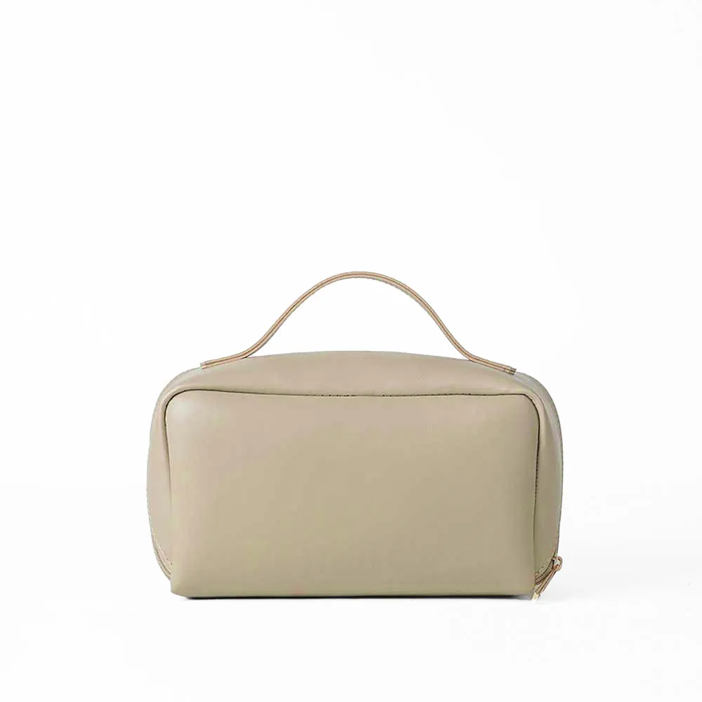 Large Capacity Travel Cosmetic Bag Beige