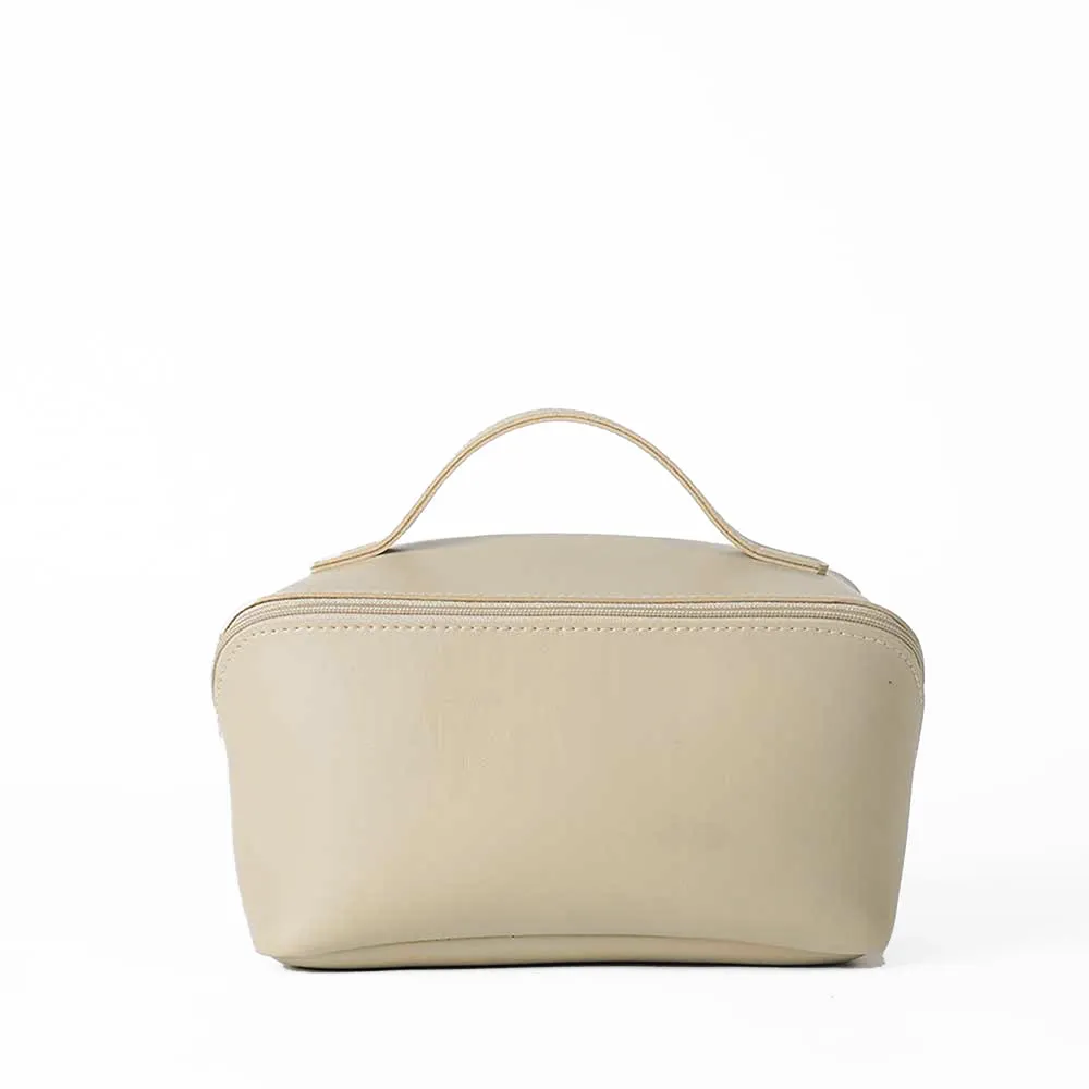 Large Capacity Travel Cosmetic Bag Beige