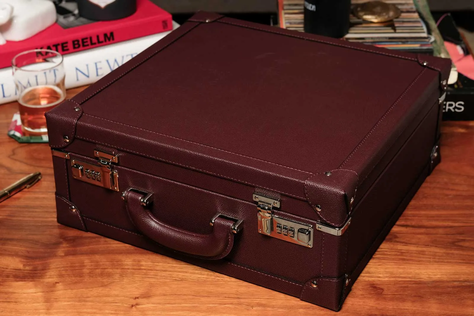 Large Collectors Briefcase - Burgundy