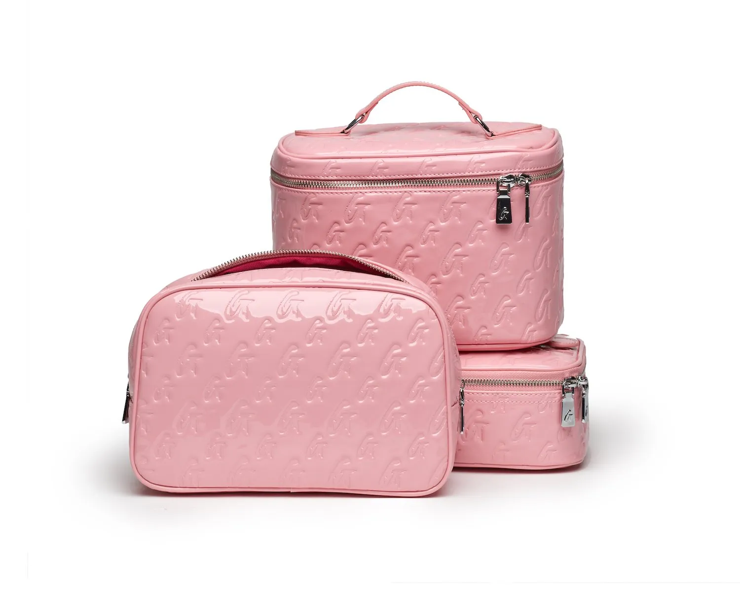 LARGE MONOGRAM TOILETRY BAG - MIRROR PINK