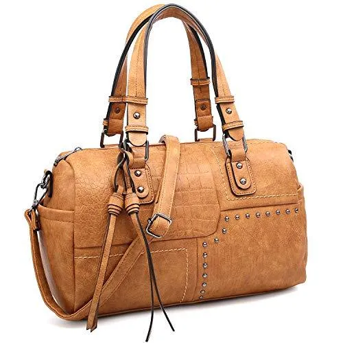 Large Women's Barrel Handbag Top-handle Tote Work Travel with Long Strap l Dasein