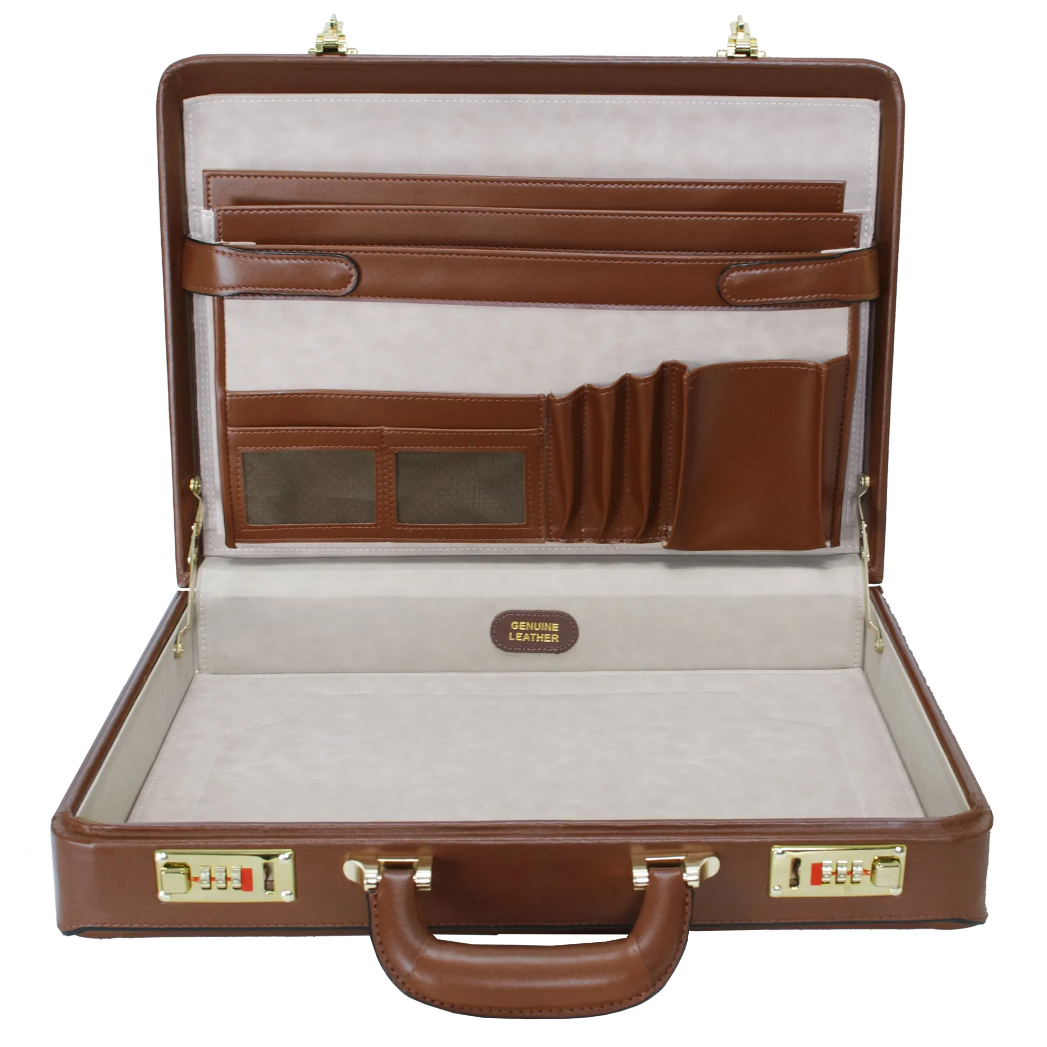 LAWSON | 4.25” Leather Attaché Briefcase