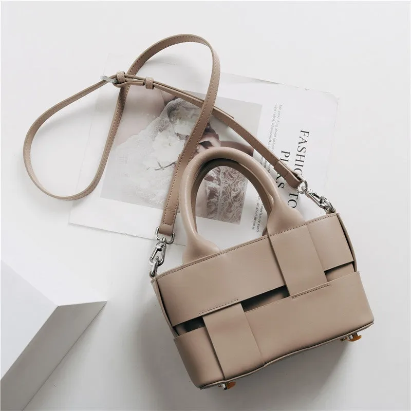 Leather Knot Top-Handle Tote Bag