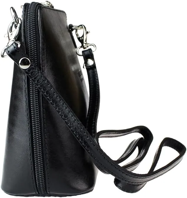 Leather Ladies Small Cross Body PS14 In Blacks