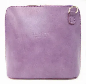 Leather Ladies Small Cross Body PS14 In Purples