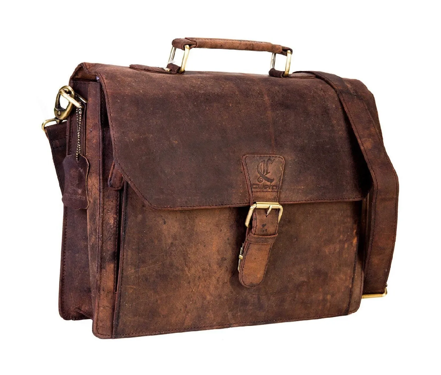 Leather Laptop Messenger Bag