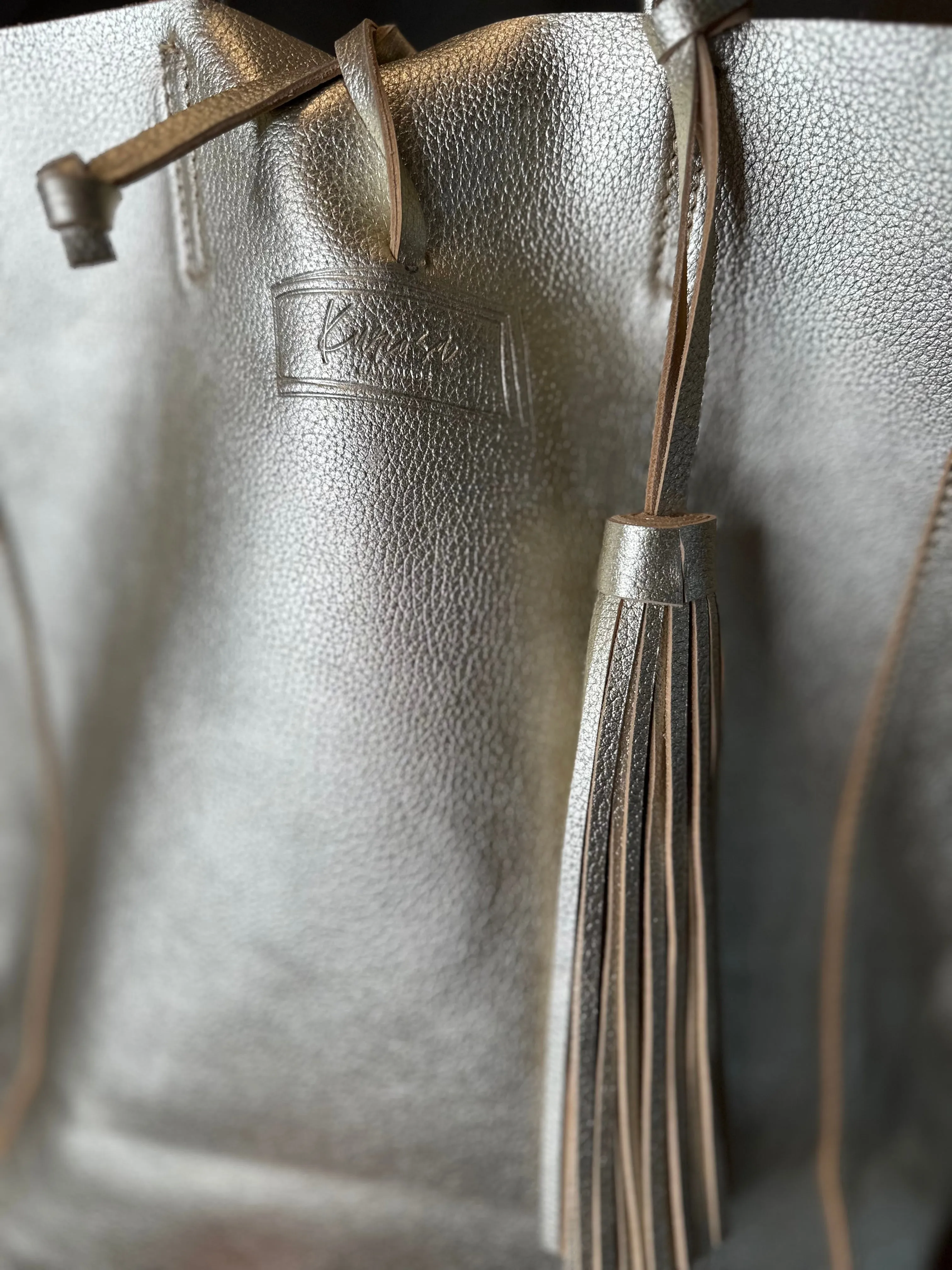 Leather Tote w/ Tassel