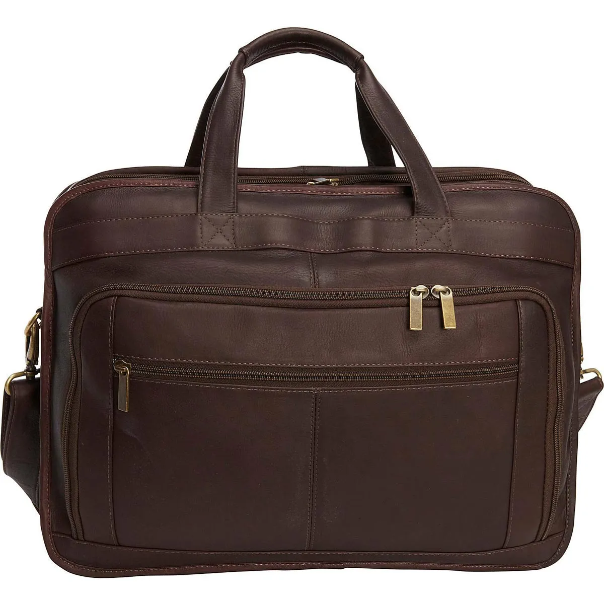 LeDonne Leather Oversized Laptop Briefcase