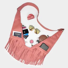 (LIVE) Mountain Rose Fringe Leather Sash Bag