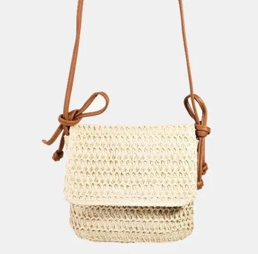 LOA413 Zoya Straw Weaved Crossbody Bag