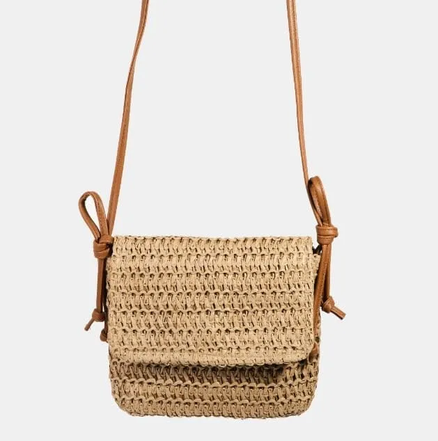 LOA413 Zoya Straw Weaved Crossbody Bag