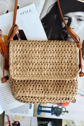 LOA413 Zoya Straw Weaved Crossbody Bag