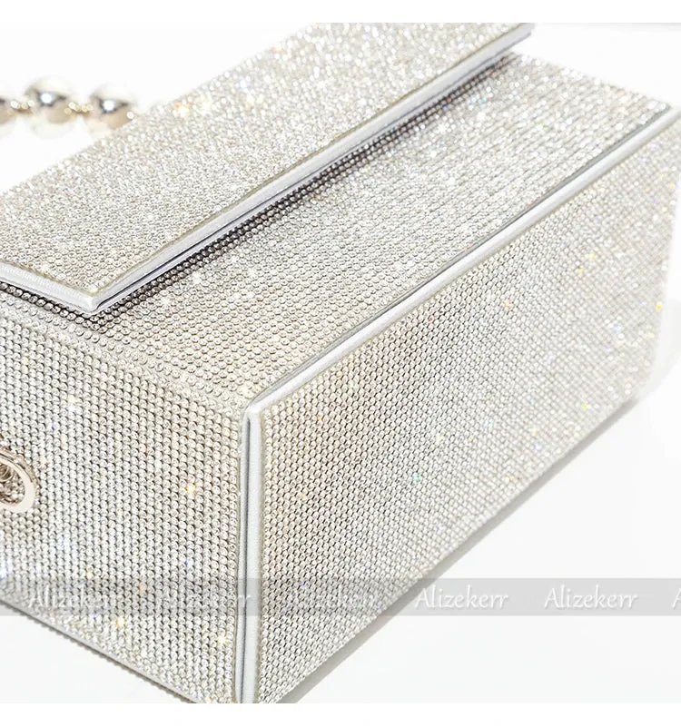 Luxury Crystal Evening Clutch – Shiny Rhinestone Wedding Purse