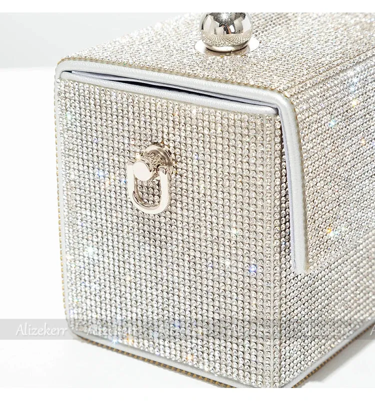 Luxury Crystal Evening Clutch – Shiny Rhinestone Wedding Purse