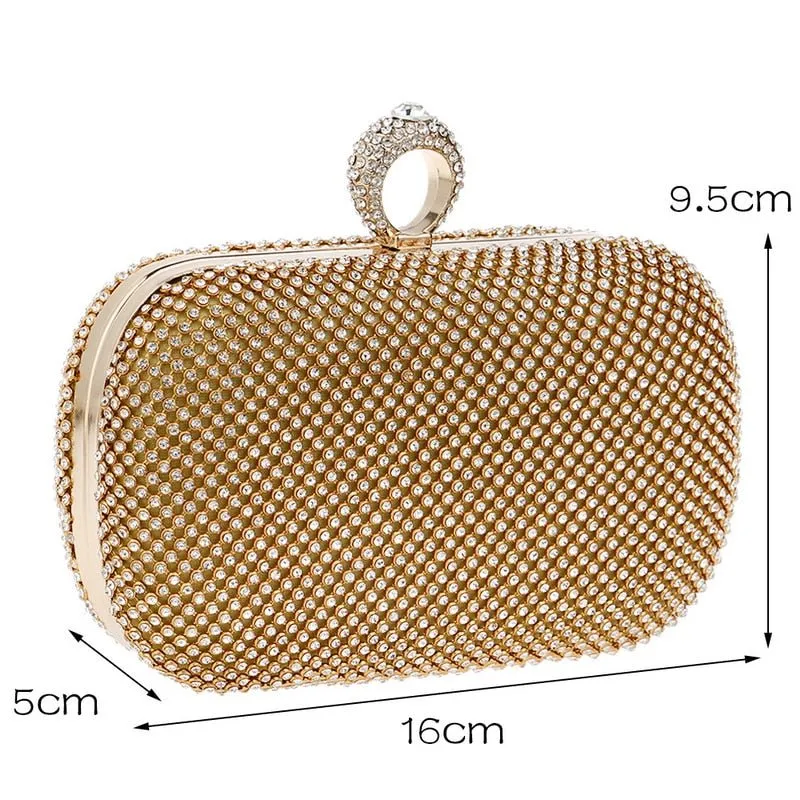 Luxy Moon Evening Clutch Bags Diamond With Chain