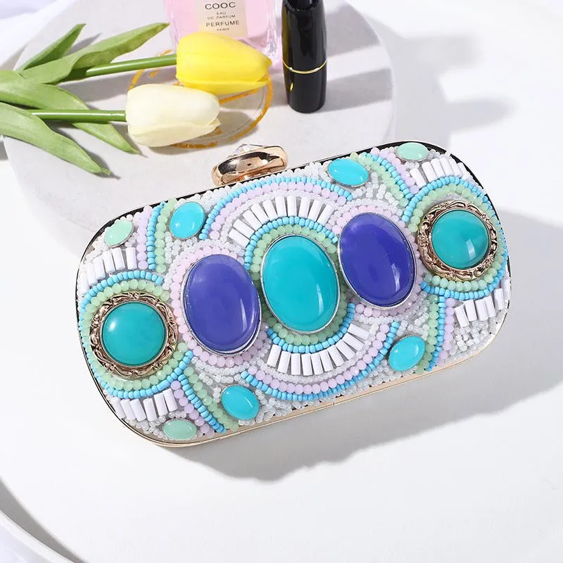 Luxy Moon Fashion Diamonds Clutches Female Small Stone Evening Party Purse