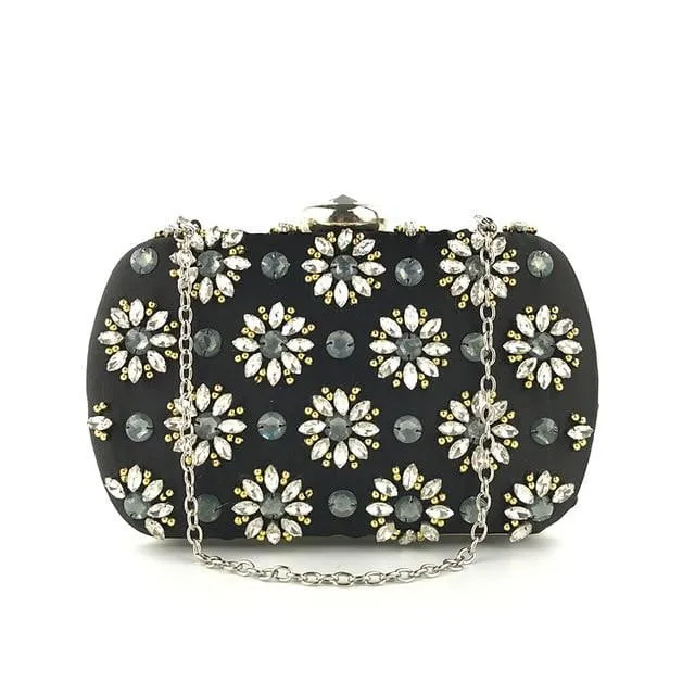 Luxy Moon Rhinestone Evening Bags Luxury Beaded Wedding Clutches