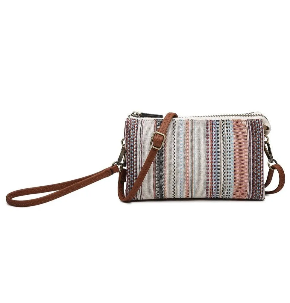 M013 (BOHO.RUST) BOHO 3 Compartment Crossbody Bag